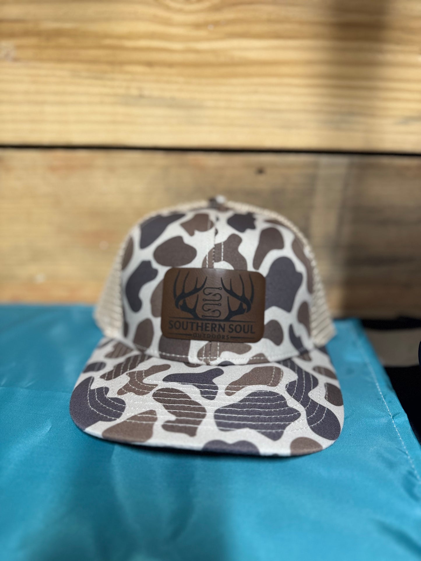 Duck Camo Leather Patch