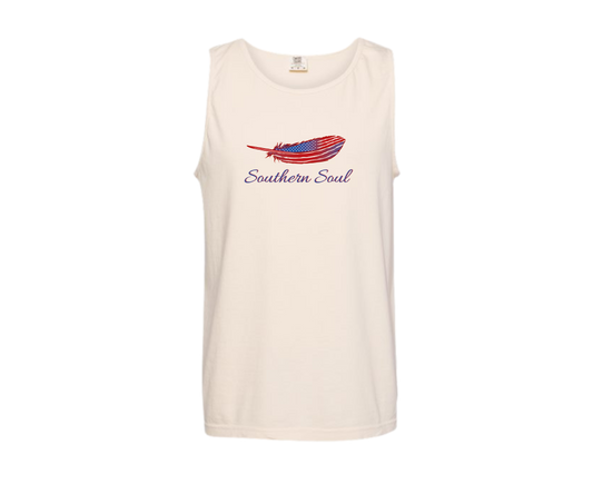 Ivory Patriotic Feather Tank